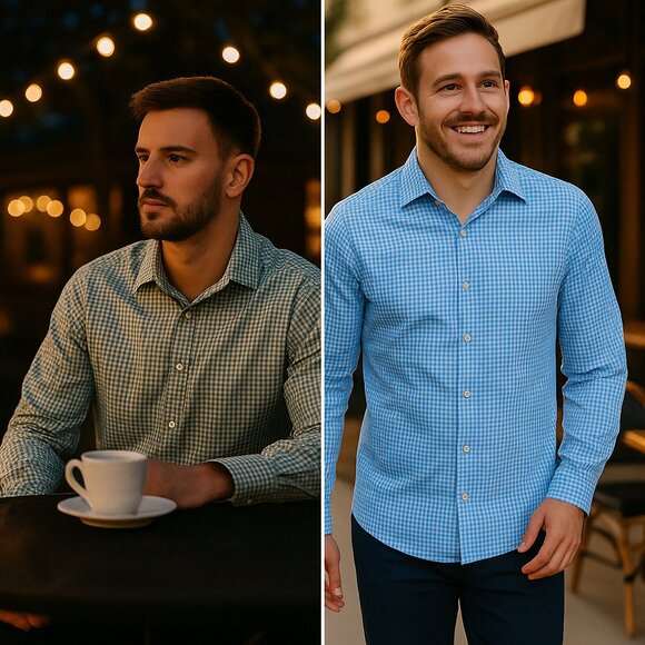 Peter Millar Other - Peter Millar Men’s 2-Shirt Bundle Gingham & Check Button Downs Size M